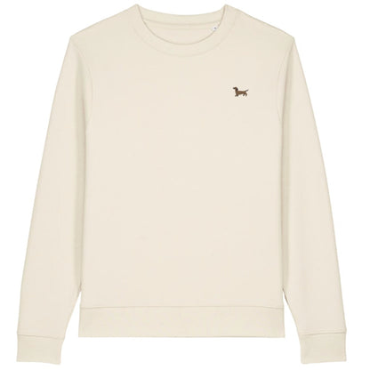 Dackel Sweater Damen Hermann in Naturweiß von Heytoki