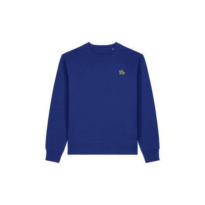 Schildkröte Sweater Herren in Petrol Blau mit Stickerei von Heytoki
