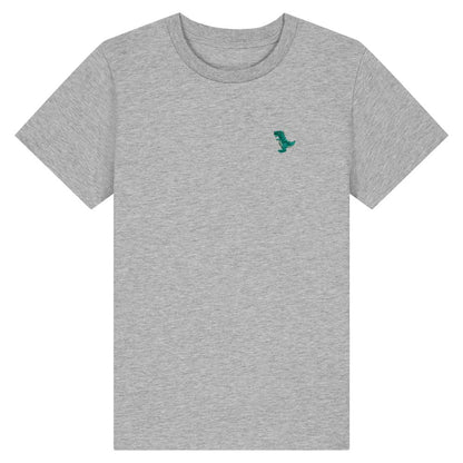 Kids T-Rex T-Shirt aus Bio-Baumwolle in Hellgrau Meliert von Heytoki