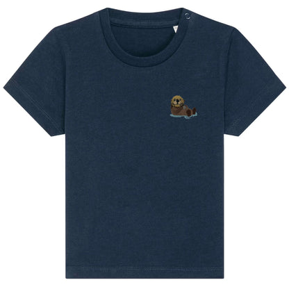 Otter Baby T-Shirt aus Bio-Baumwolle in Dunkelblau von Heytoki