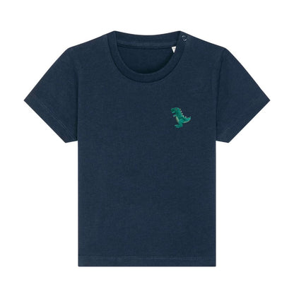 T-Rex Baby T-Shirt aus Bio-Baumwolle in Dunkelblau von Heytoki