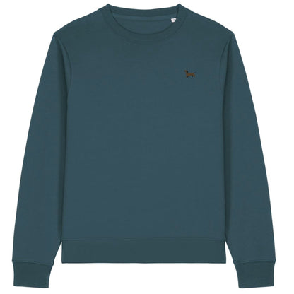 Dackel Sweater Damen Hermann in Petrol von Heytoki