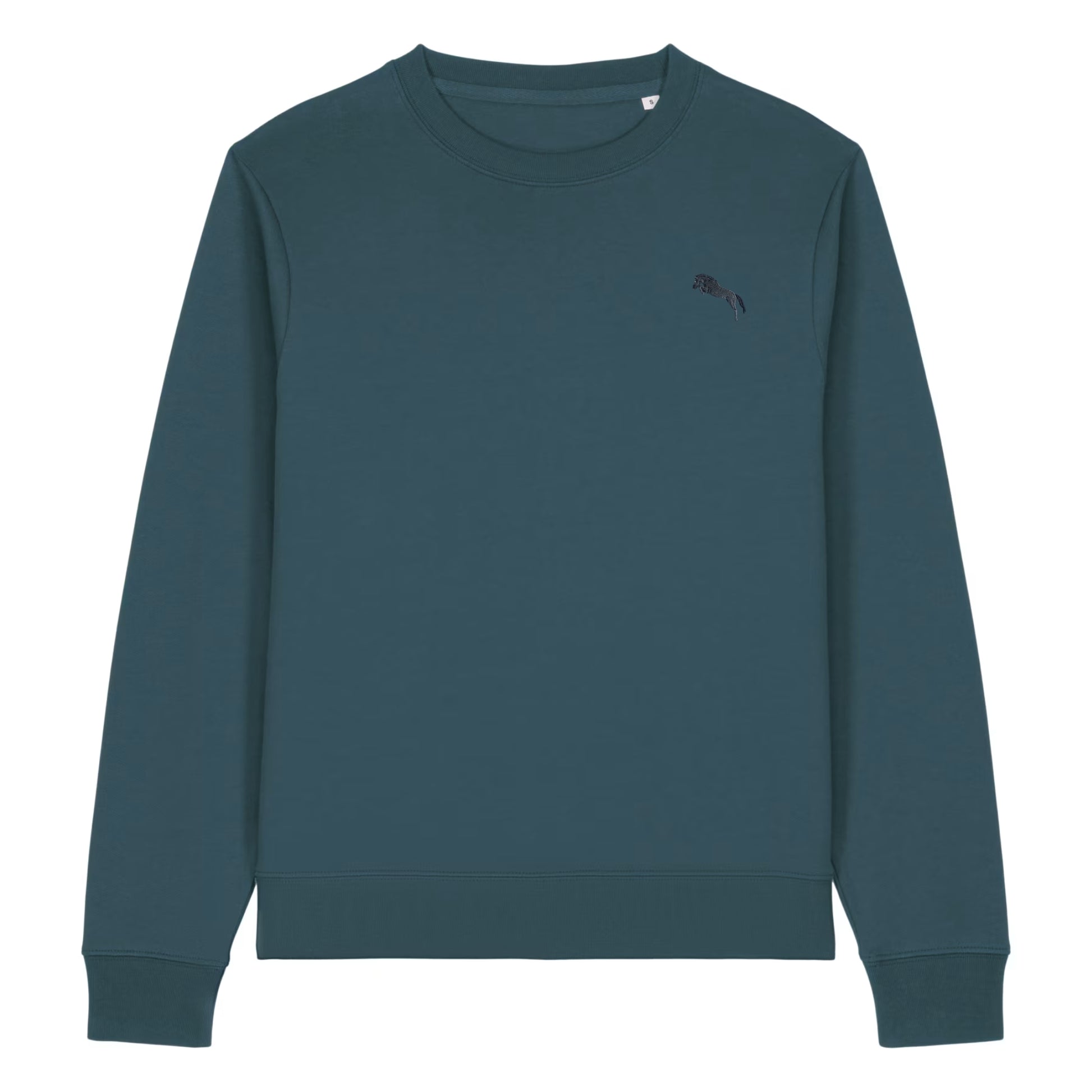 Pferde Sweater Damen Ozeanblau