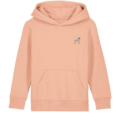 Dalmatiner Kids Hoodie aus Bio-Baumwolle in Pfirsich von Heytoki
