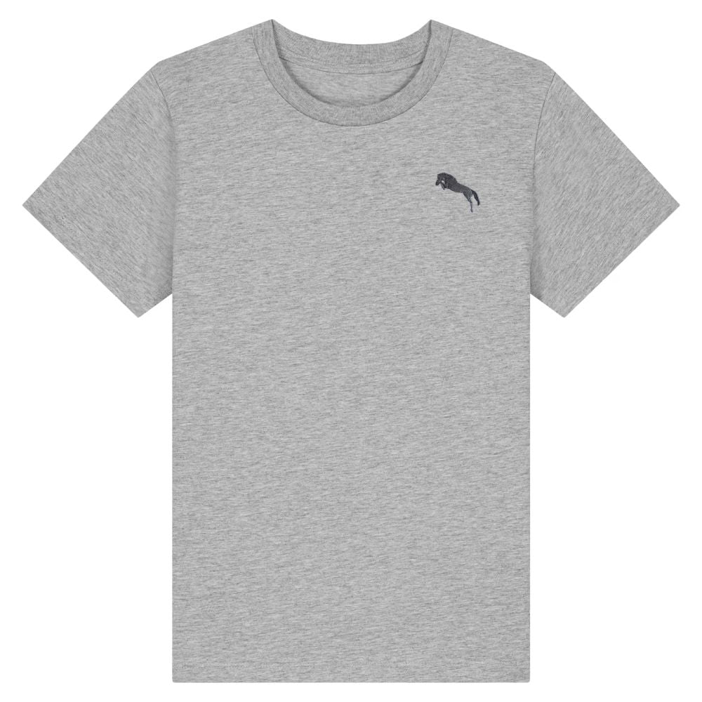 Pferde T-Shirt aus Bio-Baumwolle Kids in Grau von Heytoki