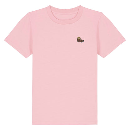 Otter Kids T-Shirt aus Bio-Baumwolle in Hellrosa von Heytoki