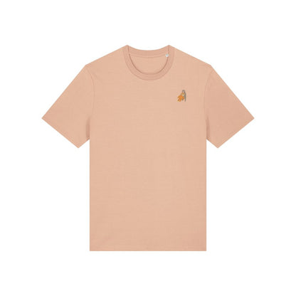 Affen T-Shirt aus Bio-Baumwolle in Pfirsich - Heytoki Spirit Animal