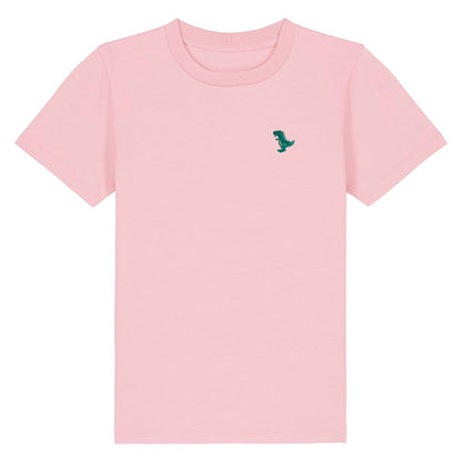 Kids T-Rex T-Shirt aus Bio-Baumwolle in Hellrosa von Heytoki