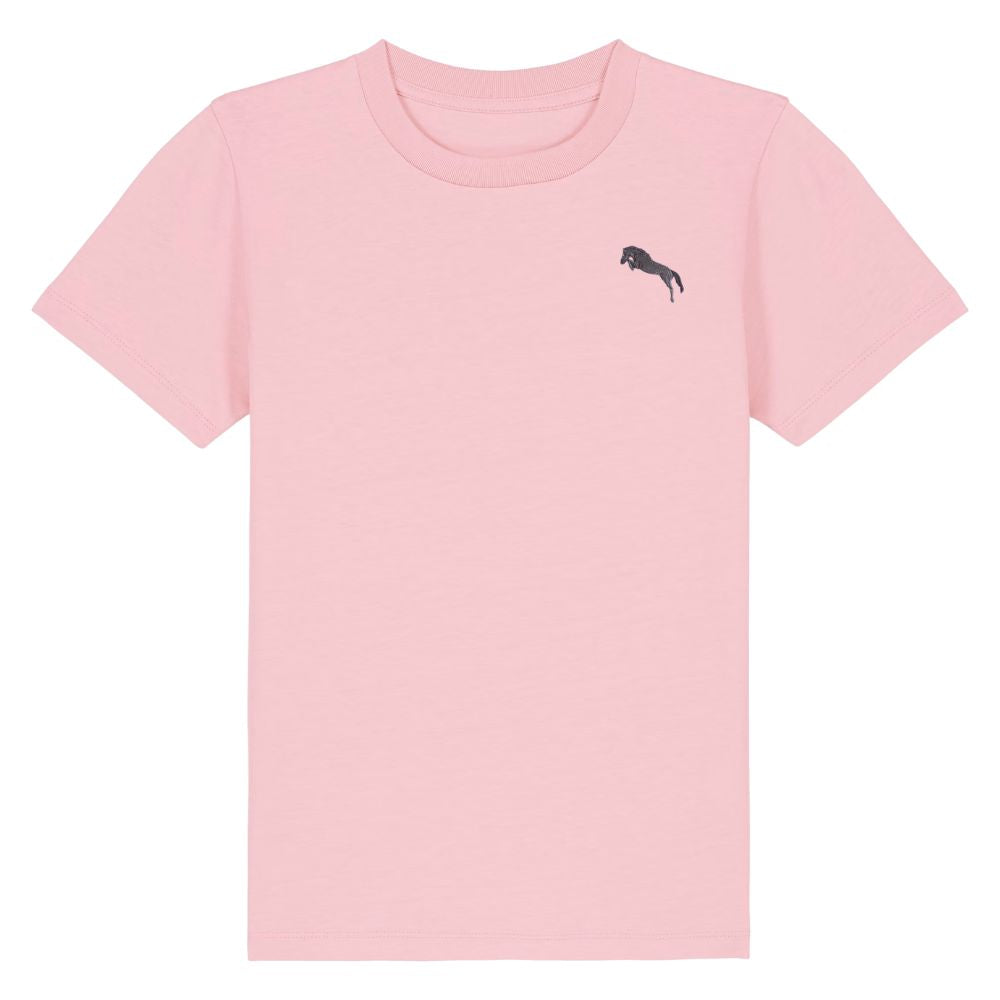 Pferde T-Shirt aus Bio-Baumwolle Kids in Hellrosa von Heytoki