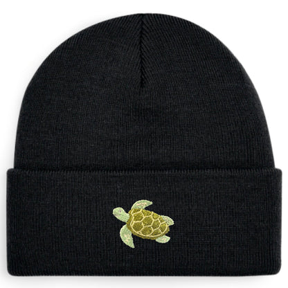 Schildkröte Beanie in Schwarz von Heytoki