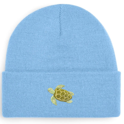 Schildkröte Beanie in Himmelblau von Heytoki
