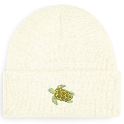 Schildkröte Beanie in Cremeweiß von Heytoki