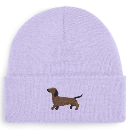 Dackel Beanie in Lavendel von Heytoki