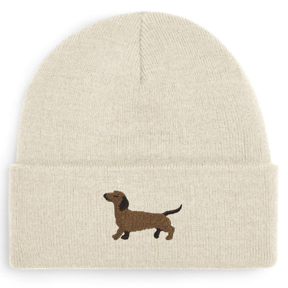 Dackel Beanie in Beige von Heytoki