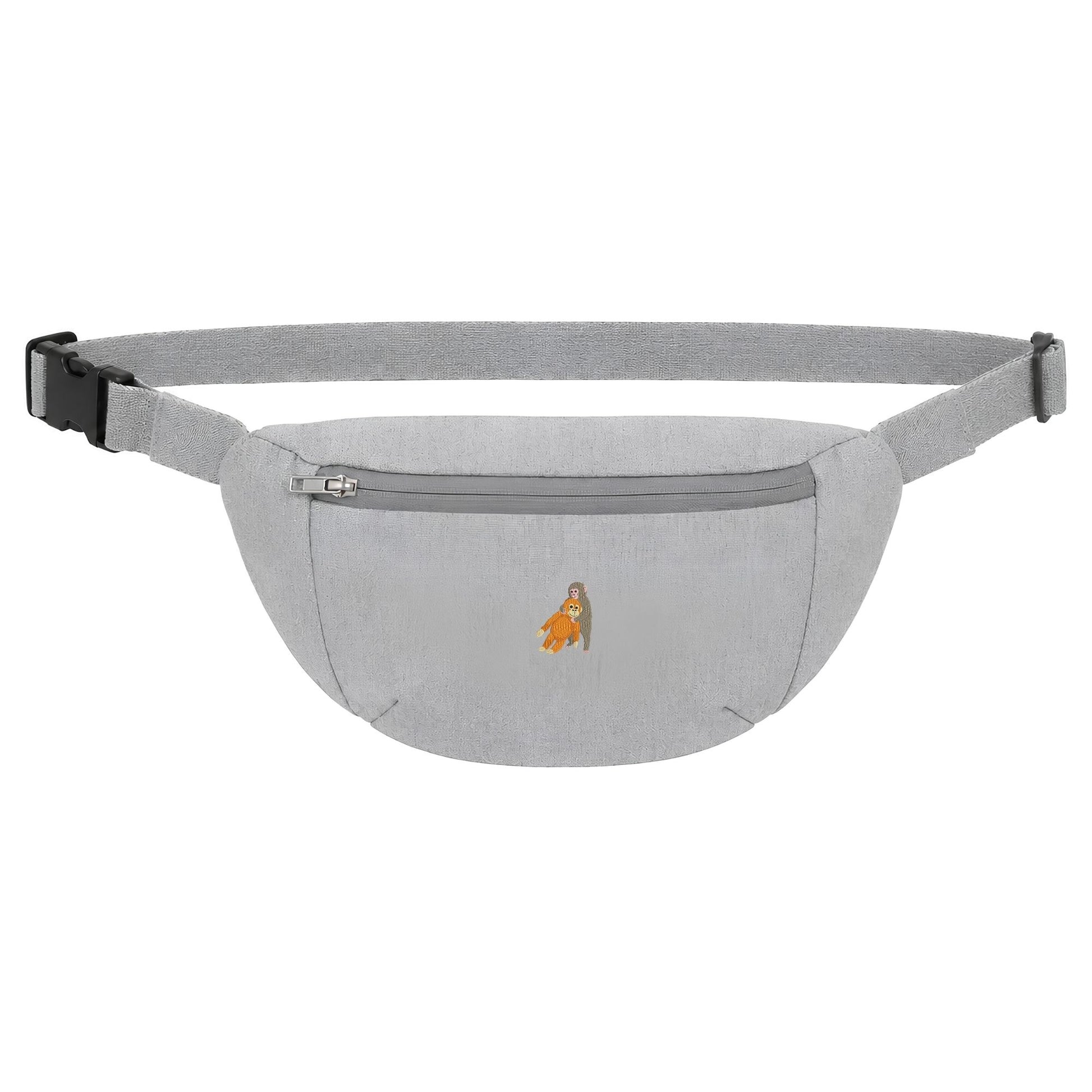Heytoki Bauchtasche in Heather Grey mit gesticktem Affenmotiv