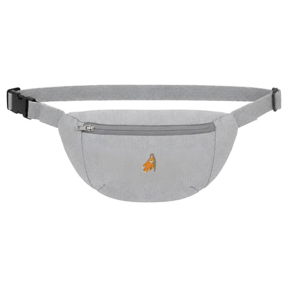 Heytoki Bauchtasche in Heather Grey mit gesticktem Affenmotiv