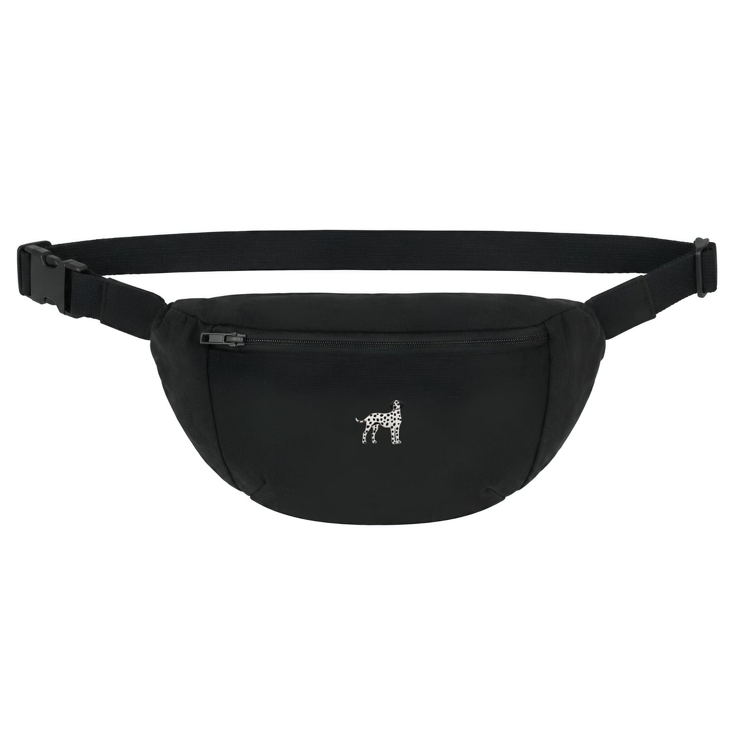 Heytoki Bauchtasche in Black mit gesticktem Dalmatinermotiv
