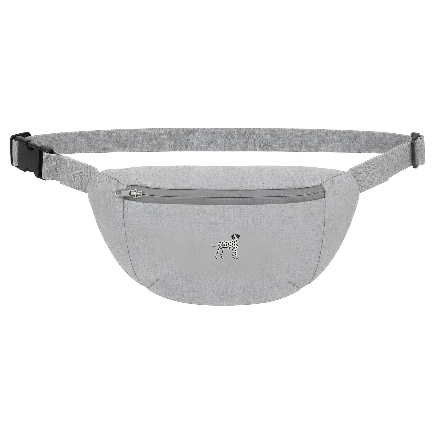 Heytoki Bauchtasche in Heather Grey mit gesticktem Dalmatinermotiv