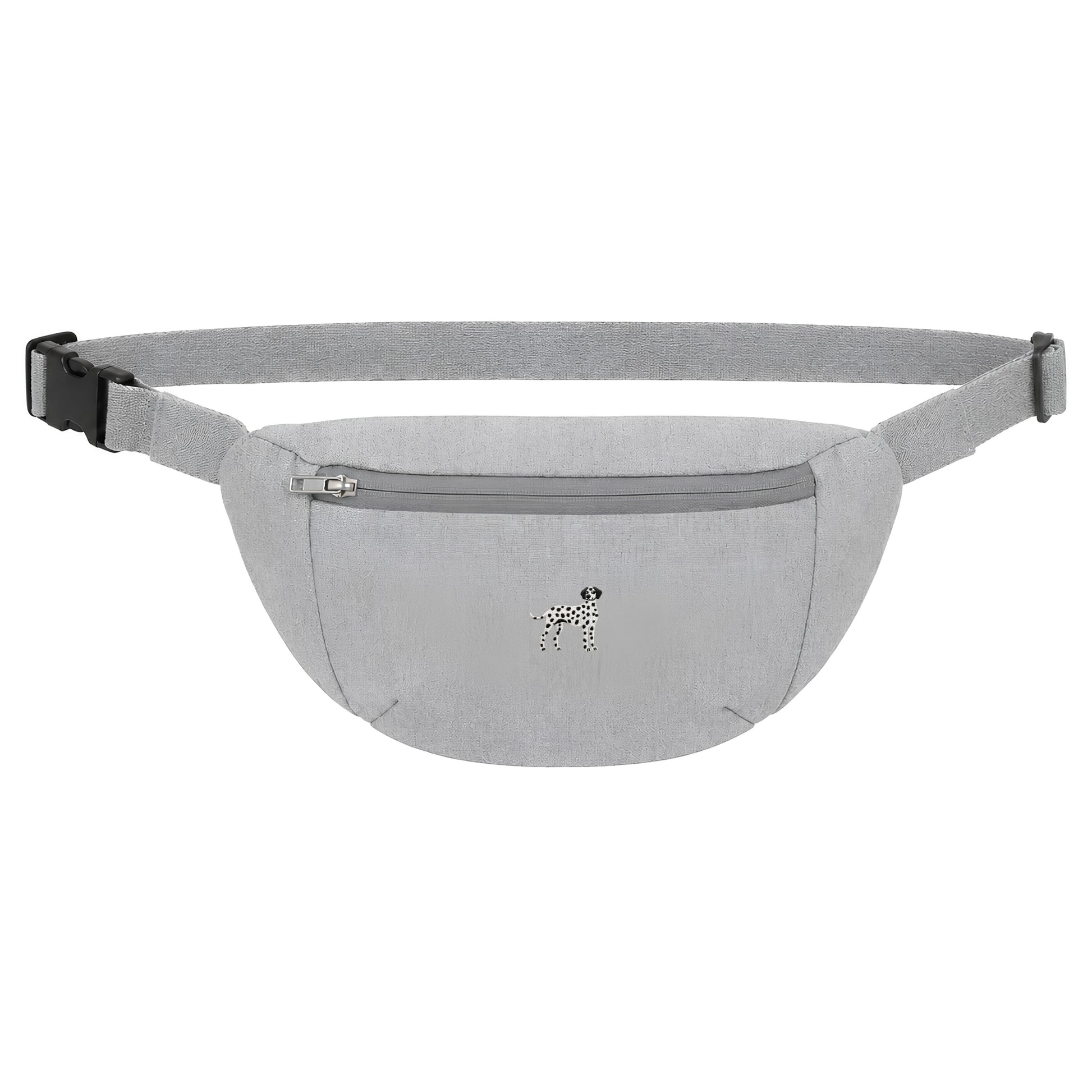 Heytoki Bauchtasche in Heather Grey mit gesticktem Dalmatinermotiv