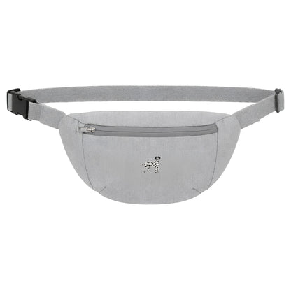 Heytoki Bauchtasche in Heather Grey mit gesticktem Dalmatinermotiv
