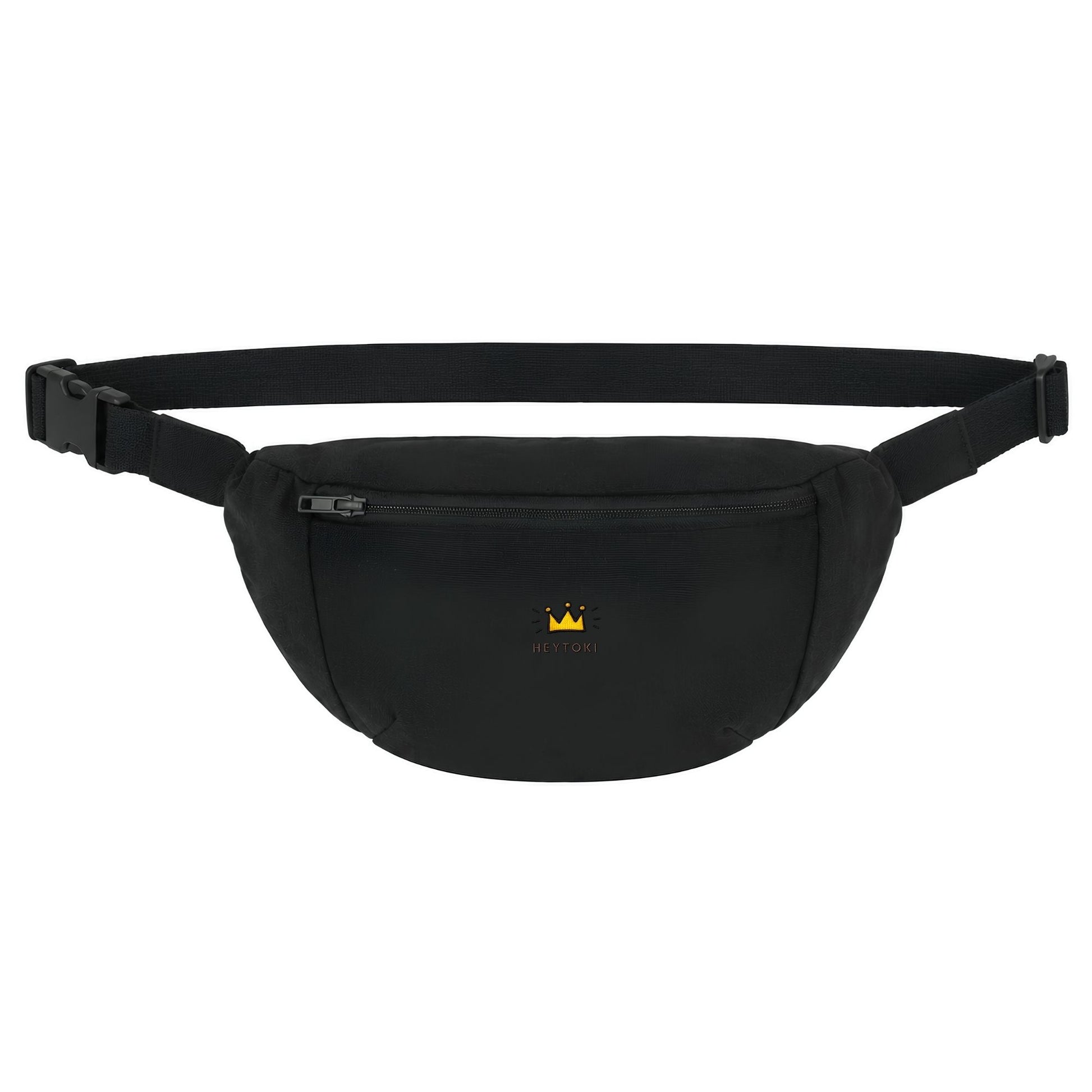 Heytoki Bauchtasche in Black mit gesticktem Heytoki-Logo