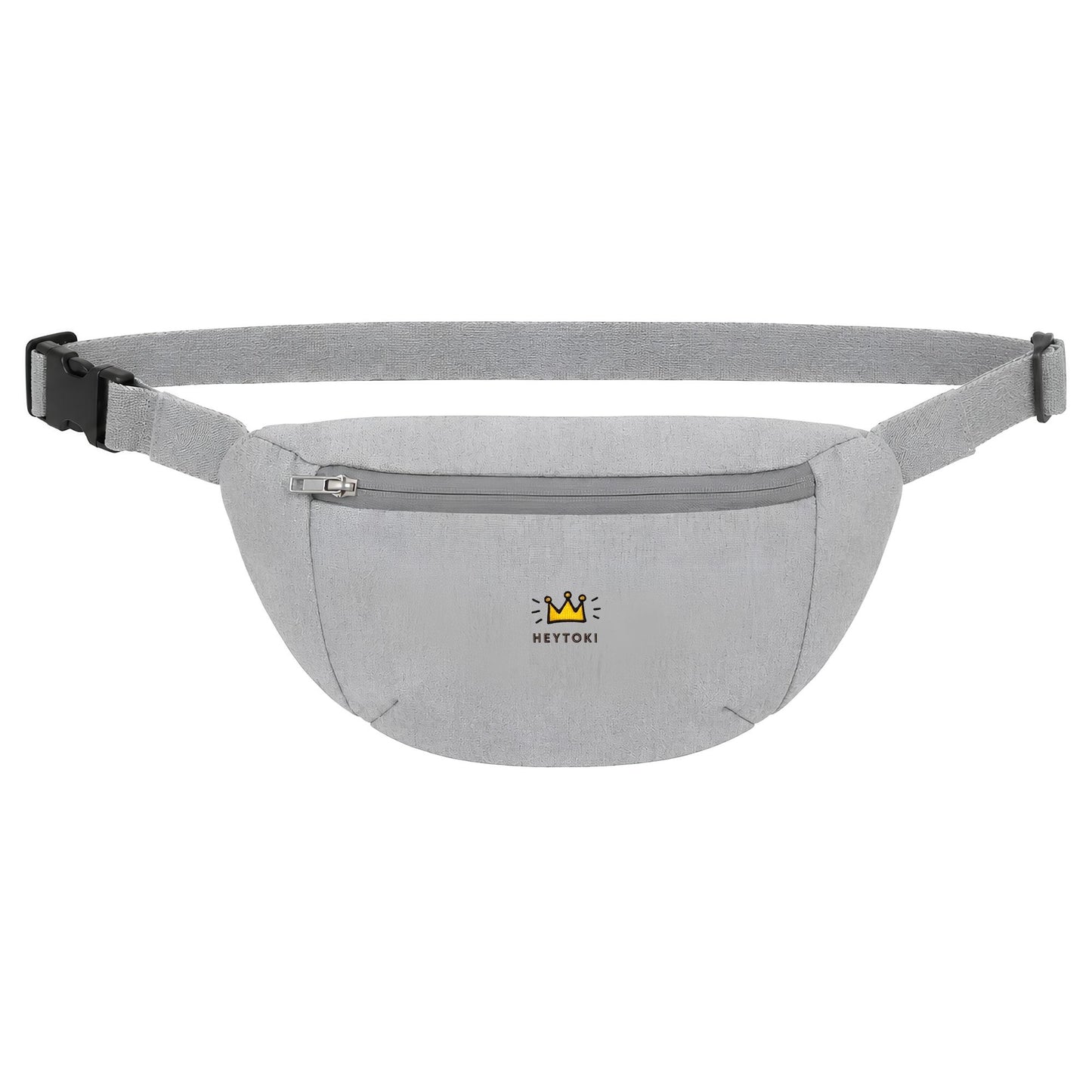 Heytoki Bauchtasche in Heather Grey mit gesticktem Heytoki-Logo