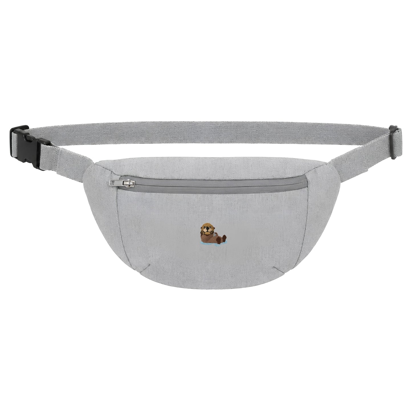 Heytoki Bauchtasche in Heather Grey mit gesticktem Ottermotiv