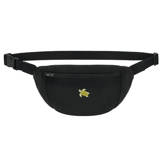 Heytoki Bauchtasche in Black mit gesticktem Schildkrötenmotiv