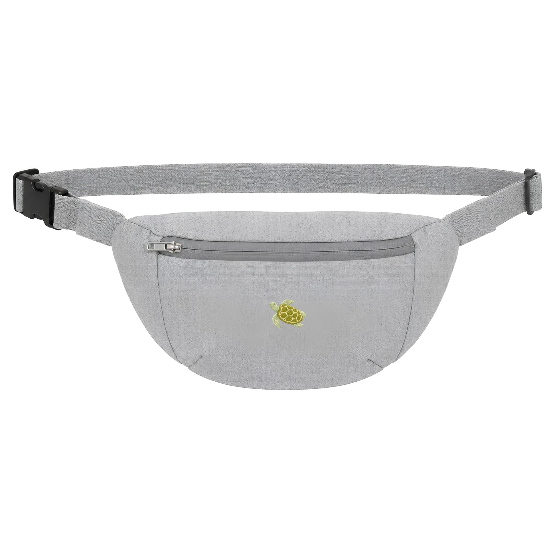 Heytoki Bauchtasche in Heather Grey mit gesticktem Schildkrötenmotiv