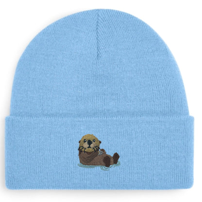 Otter Beanie in Himmelblau von Heytoki