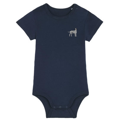 Heytoki Baby-Body in French Navy (Dunkelblau) mit gesticktem Dalmatinermotiv