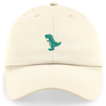 Heytoki Cap aus Bio-Baumwolle in Natural mit gesticktem Dinomotiv