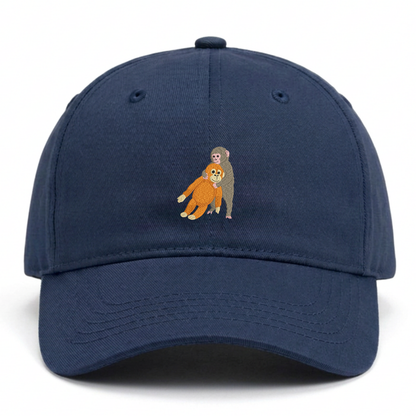 Heytoki Kinder-Cap aus Bio-Baumwolle in Navy (Dunkelblau) mit gesticktem Affenmotiv