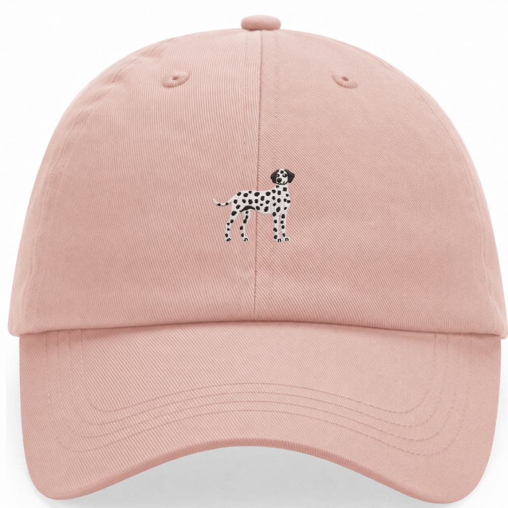 Heytoki Pastell-Cap in Peach mit gesticktem Dalmatinermotiv
