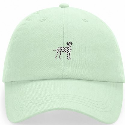 Heytoki Pastell-Cap in Pistachio (Pistaziengrün) mit gesticktem Dalmatinermotiv