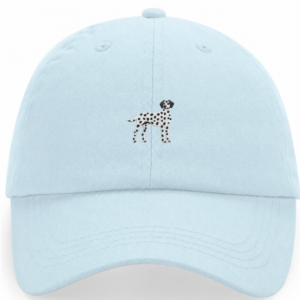 Heytoki Pastell-Cap in Powder Blue (Hellblau) mit gesticktem Dalmatinermotiv