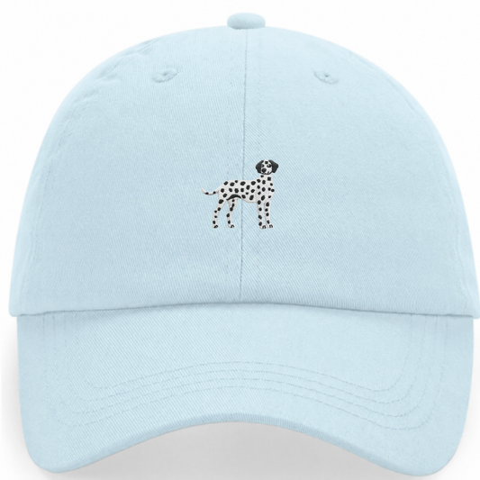 Heytoki Pastell-Cap in Powder Blue (Hellblau) mit gesticktem Dalmatinermotiv