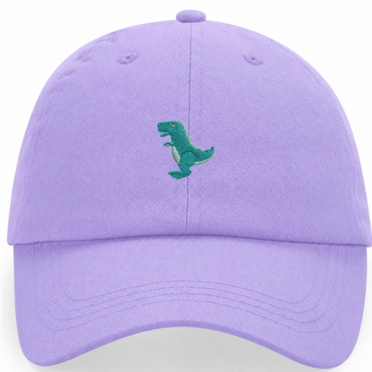 Heytoki Pastell-Cap aus Bio-Baumwolle in Lavender mit gesticktem Dinomotiv