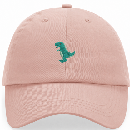 Heytoki Pastell-Cap aus Bio-Baumwolle in Peach mit gesticktem Dinomotiv