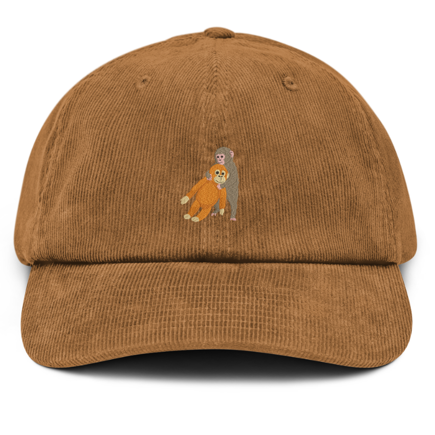 Affe Cord Cap Farbe Camel