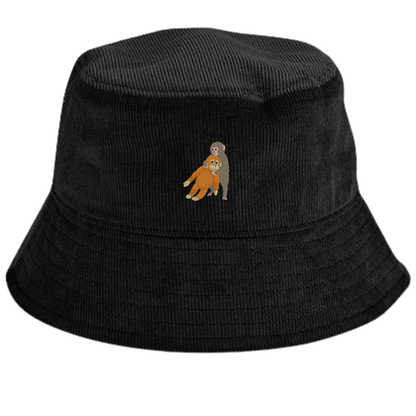 Fischerhut Cord Affe Farbe Black