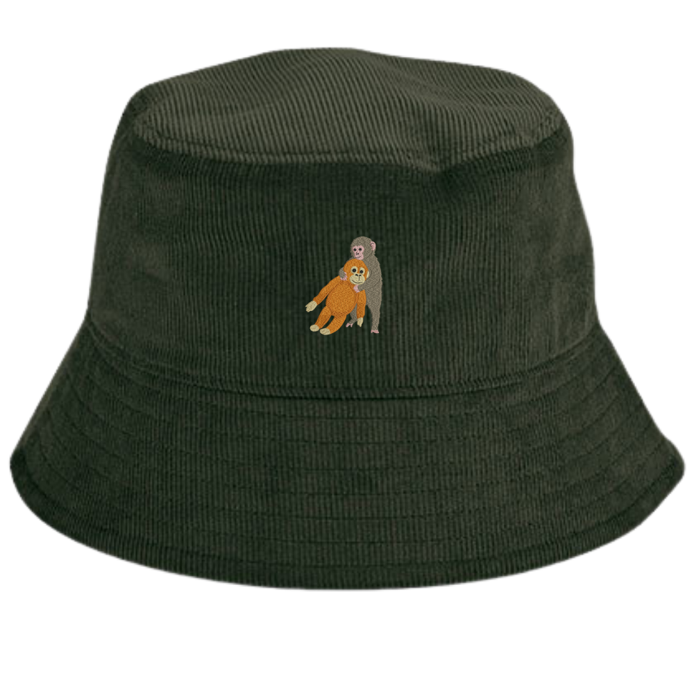 Fischerhut Cord Affe Farbe Dark Olive