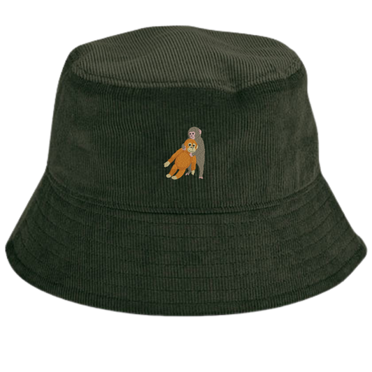 Fischerhut Cord Affe Farbe Dark Olive