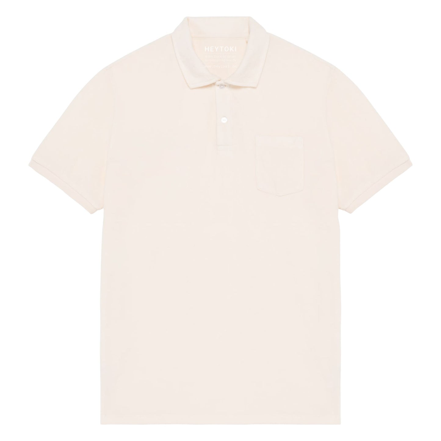 Heytoki Herren-Frottee-Poloshirt in Ivory