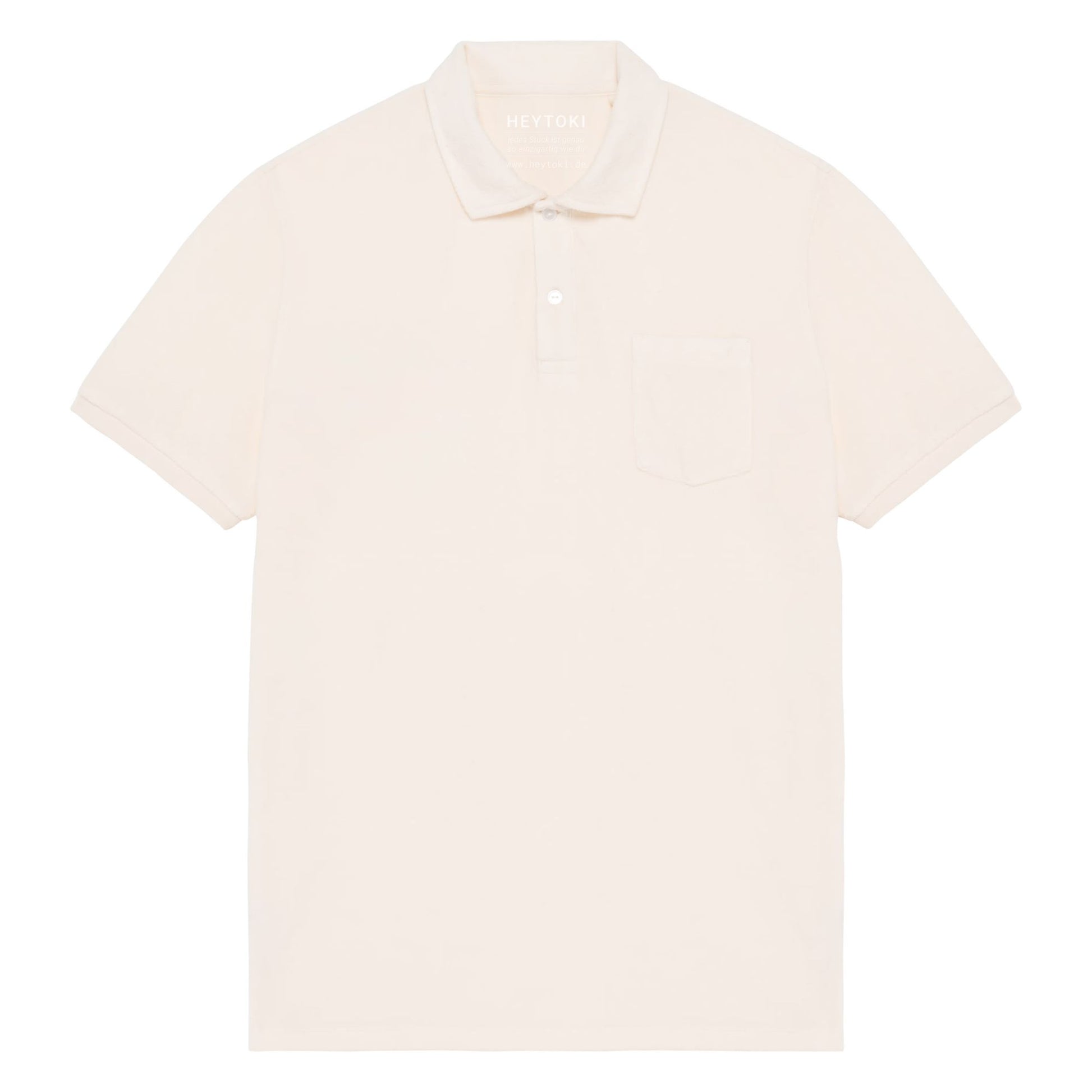 Heytoki Herren-Frottee-Poloshirt in Ivory