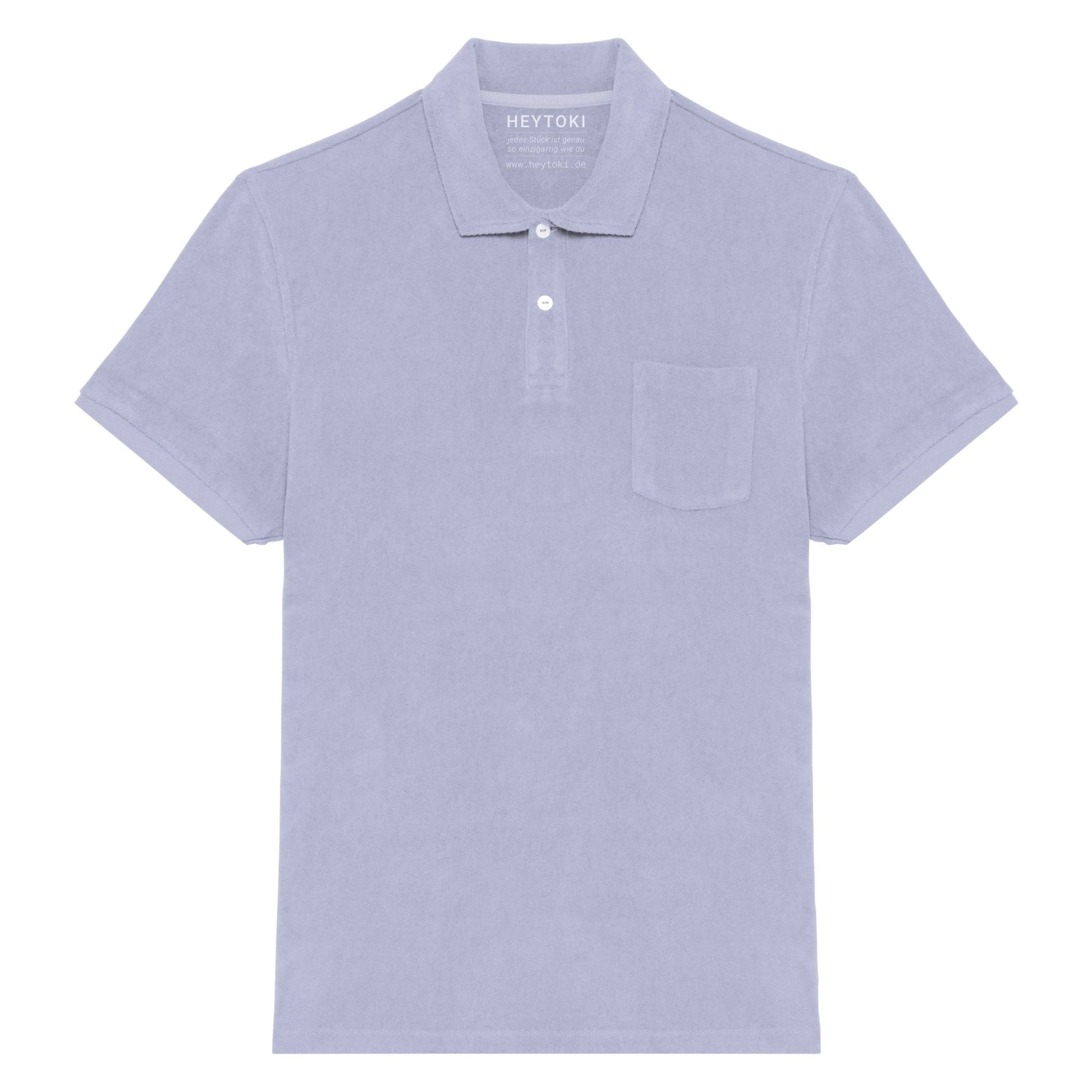 Heytoki Herren-Frottee-Poloshirt in Lavender