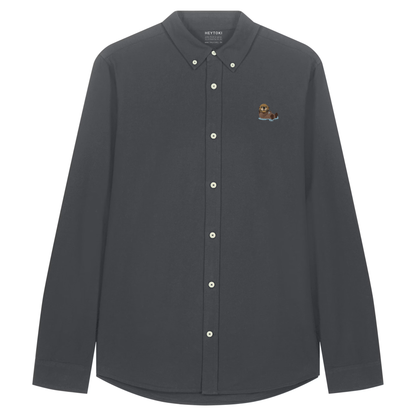 Herren Oxford Hemd mit Otter Motiv in Anthracite
