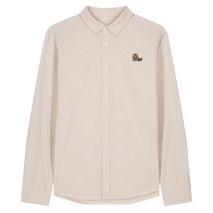 Herren Oxford Hemd mit Otter Motiv in Beige