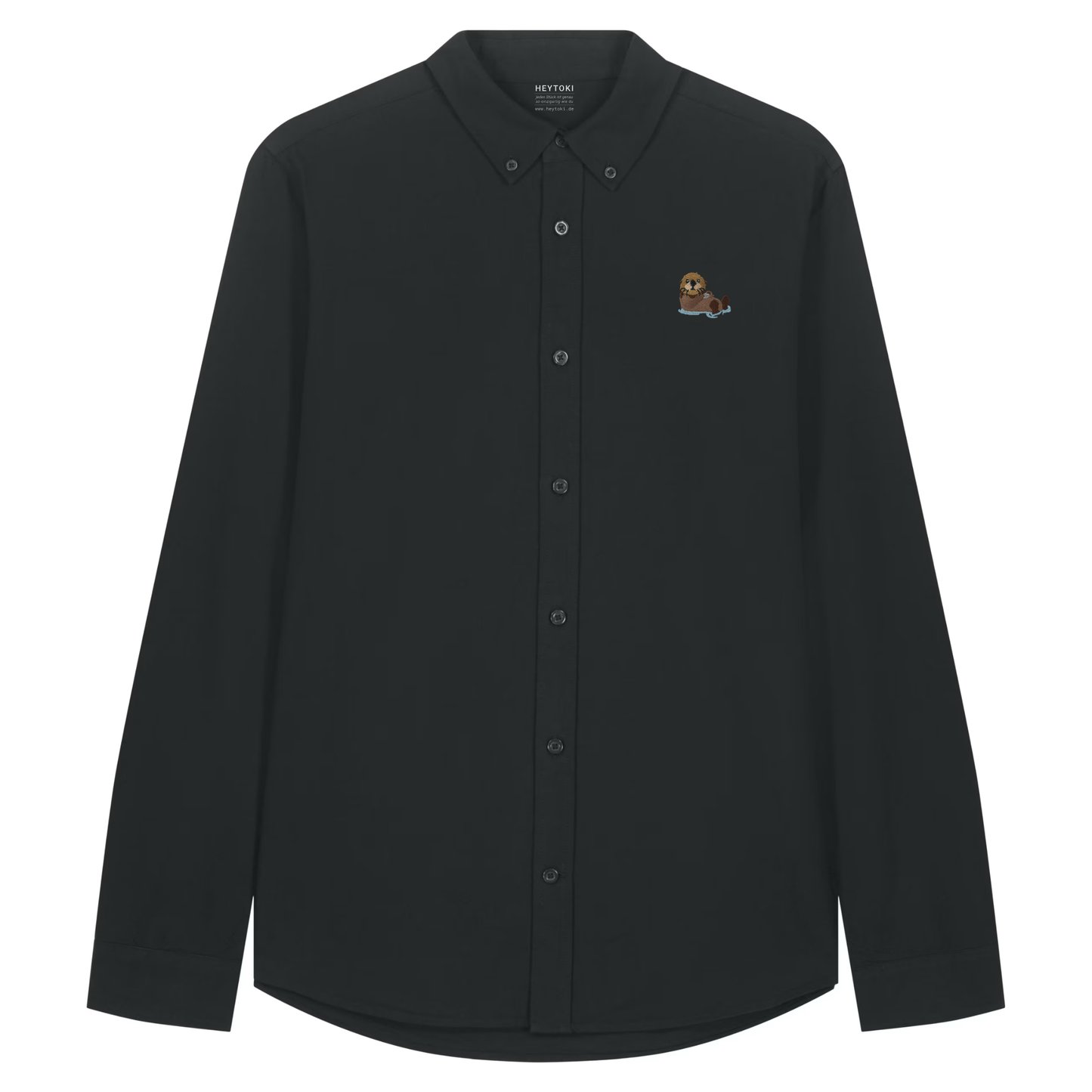 Herren Oxford Hemd mit Otter Motiv in Black