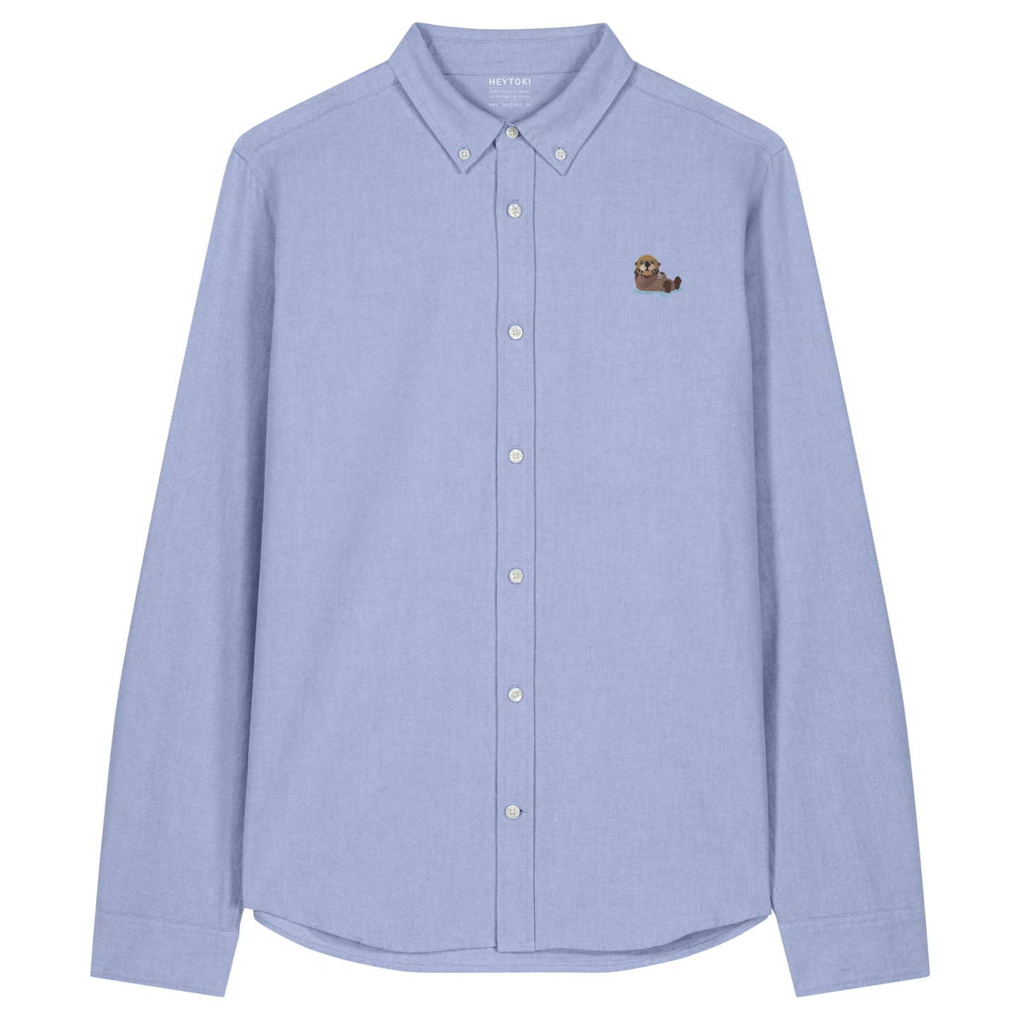 Herren Oxford Hemd mit Otter Motiv in Blue-Oxford